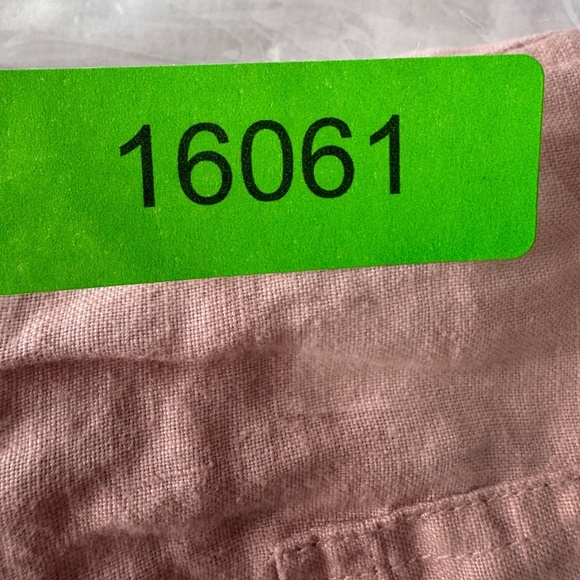 Guess Women's 100% LINEN Capri Jogger Style Pants Pink Small Beach Boardwalk - Picture 16 of 16